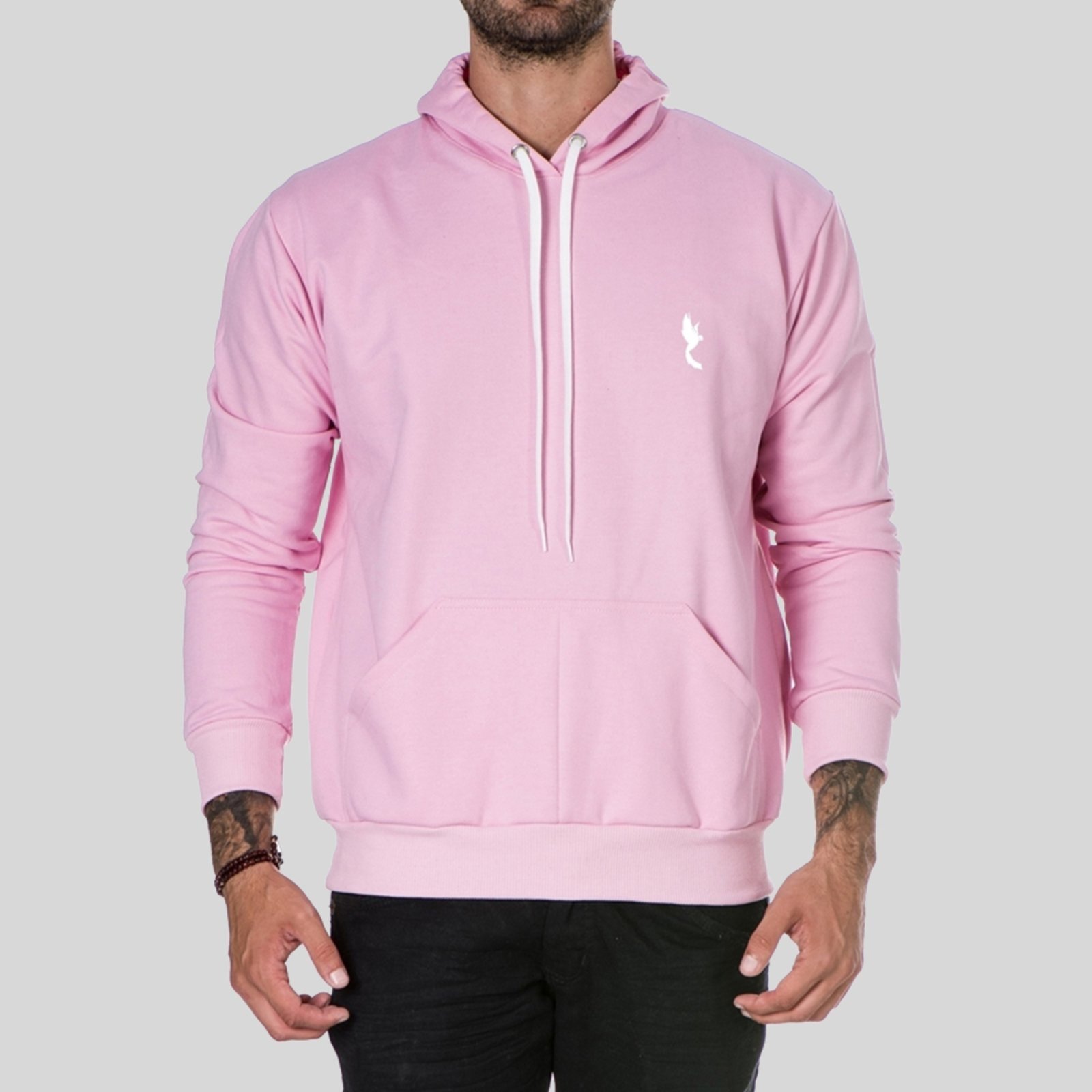 pink polo zip up moletom com capuz