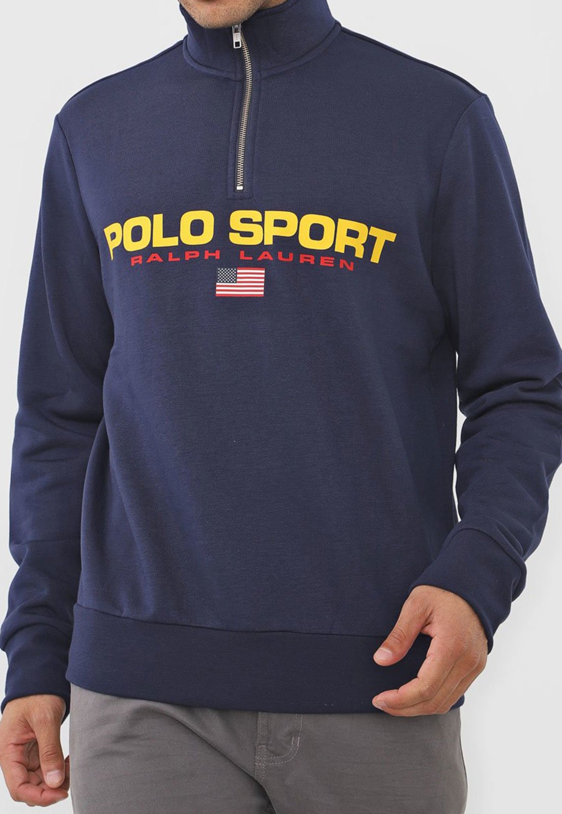 grey polo sport moletom com capuz