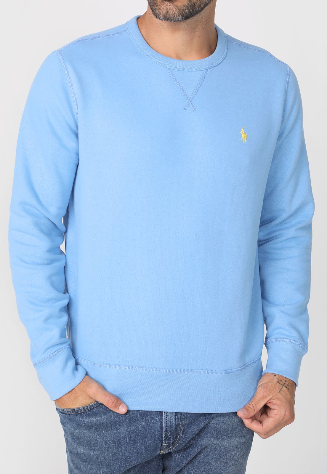 sky blue polo moletom com capuz