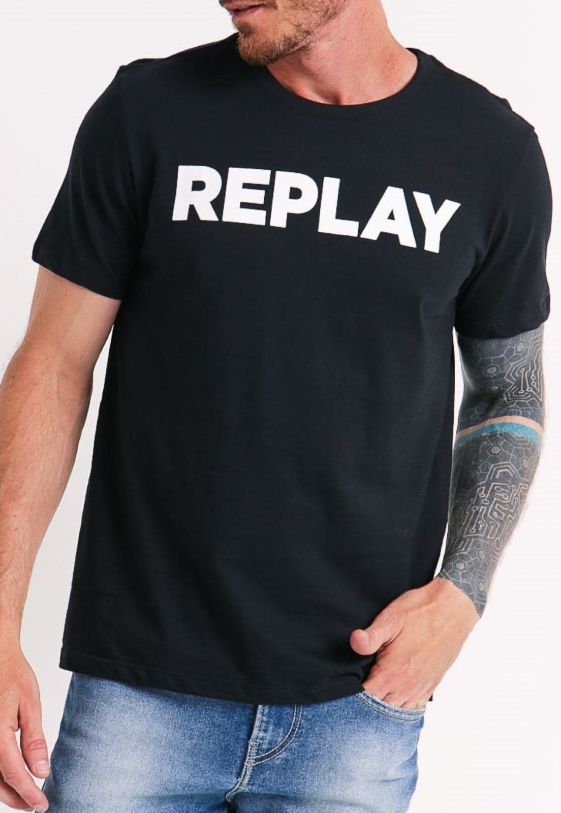 camisa replay masculina