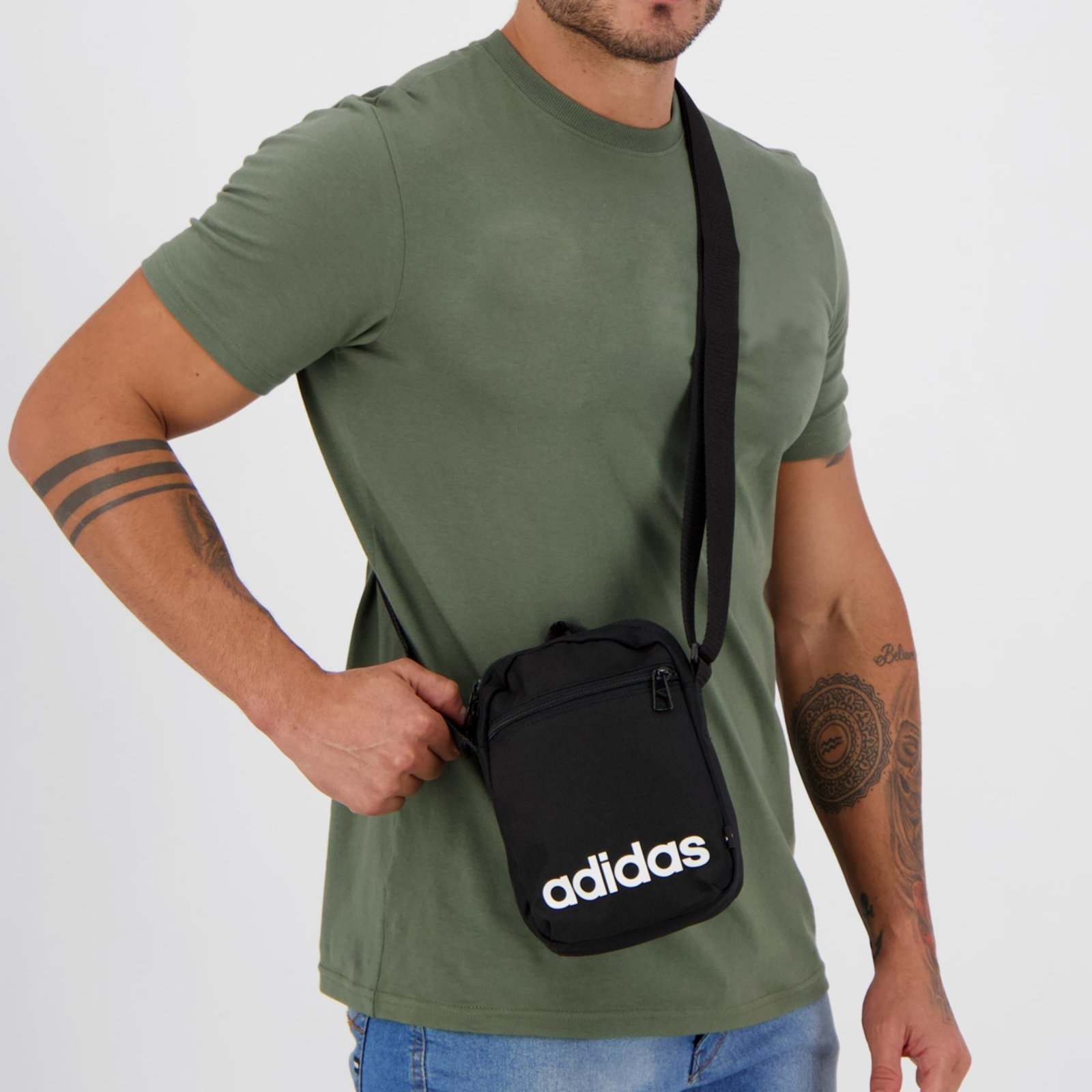 bolsa adidas performance shoulder bag ec org preta