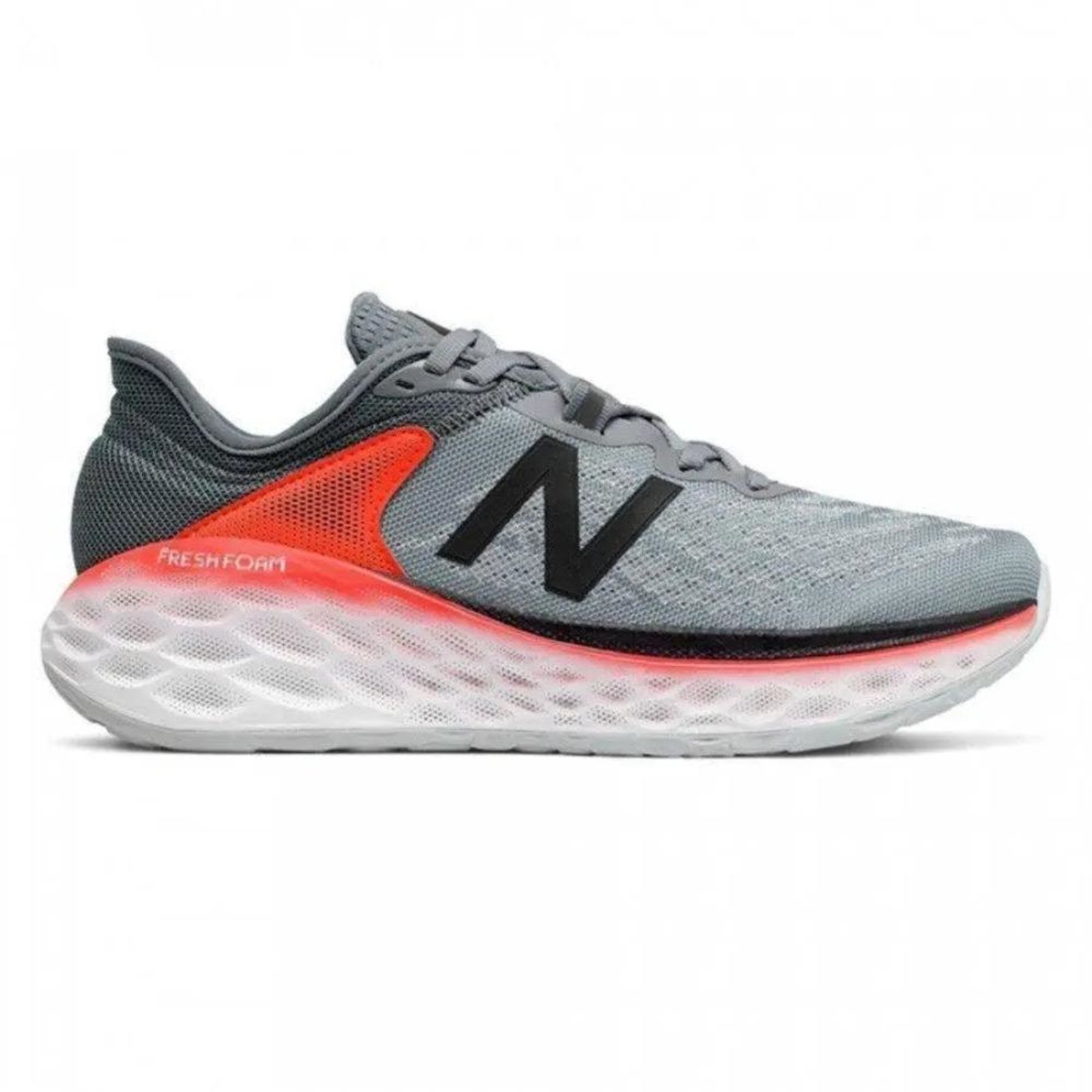 Tênis New Balance Masculino Fresh Foam More V2 Cinza E Laranja