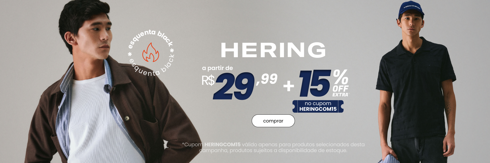 Hering  Com Cupom de 15%OFF